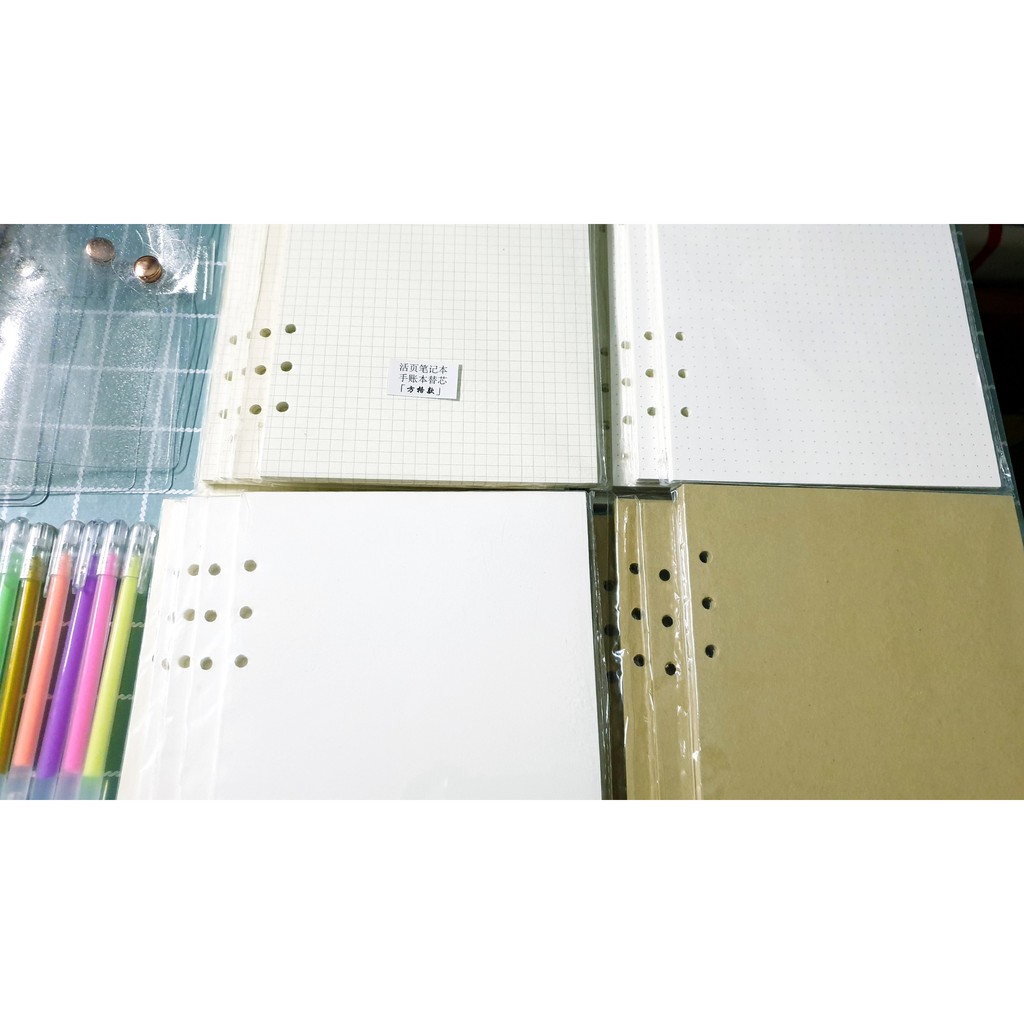 Giấy refill A5 màu kem dày dặn và nhiều kiểu dáng 100gsm