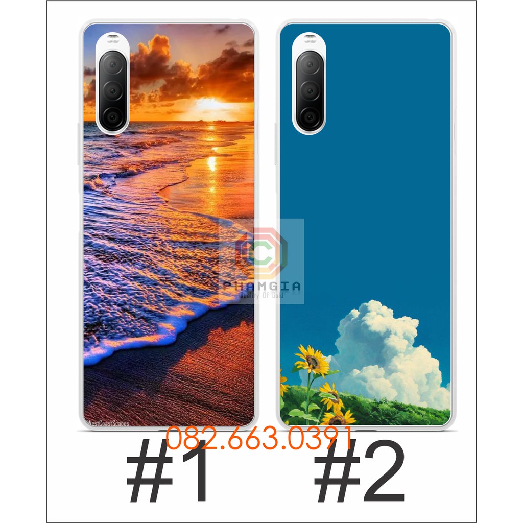 Ốp lưng Sony Xperia 10 ii dẻo in hình hoa sen siêu đẹp