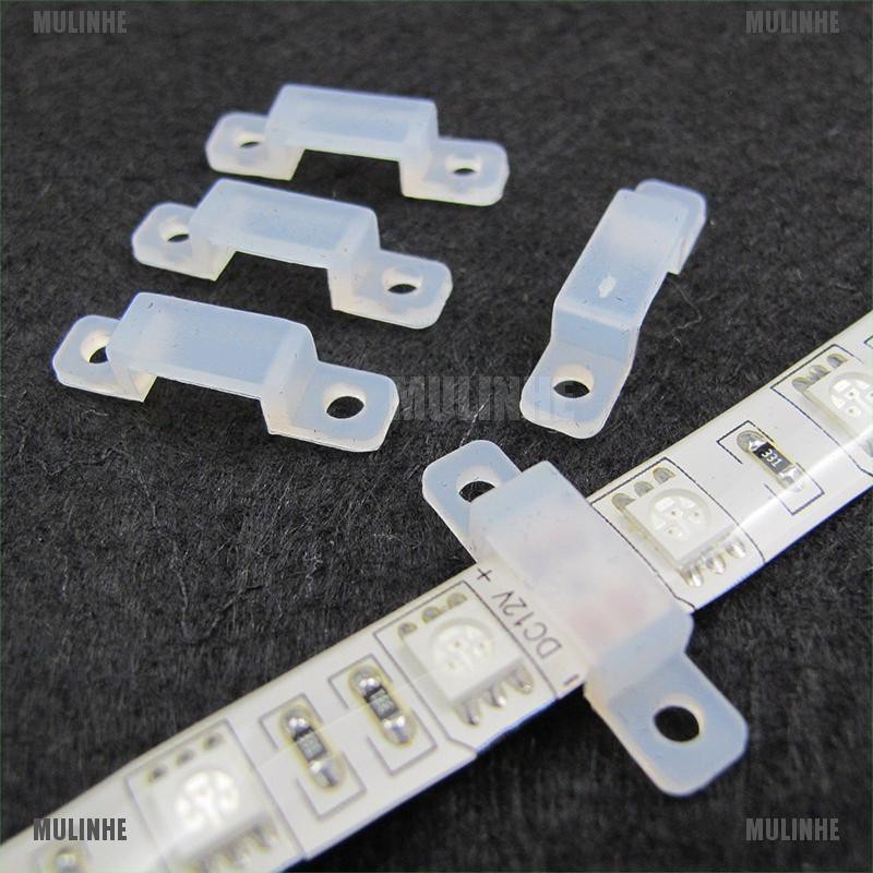 Set 10 Kẹp Silicon Cố Định Dây Đèn LED 5050 5630 RGB 10mm