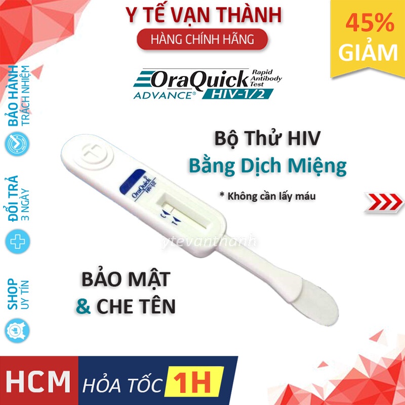 ✅ [CHE TÊN SẢN PHẨM] Bộ Kit Xét Nghiệm Nhanh HIV- OraQuick (USA) (Dịch Miệng), không cần lấy máu -VT0757