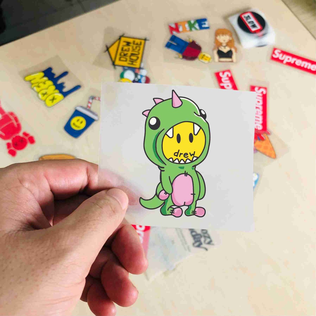Sticker ủi áo dễ dàng sử dụng mẫu Drew cute