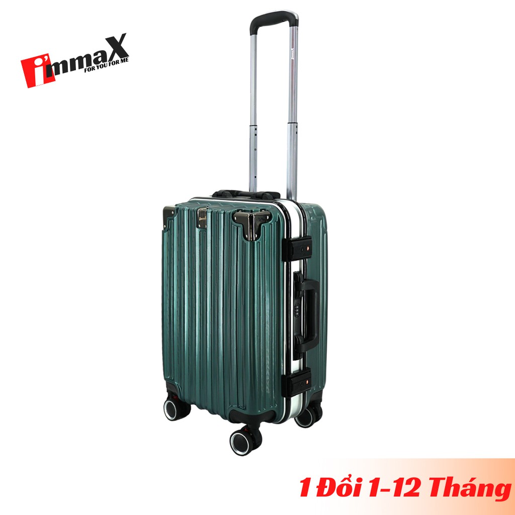 Vali nhựa khung nhôm nắp gập immaX A18 size 20inch xách tay lên máy bay