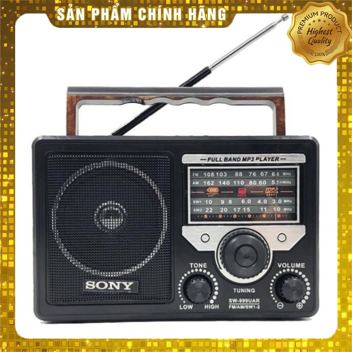 [Mã ELHACE giảm 4% đơn 300K] Đài Radio Sony SW-999 âm thanh cực hay dành cho người già ( tặng kèm dây sạc )