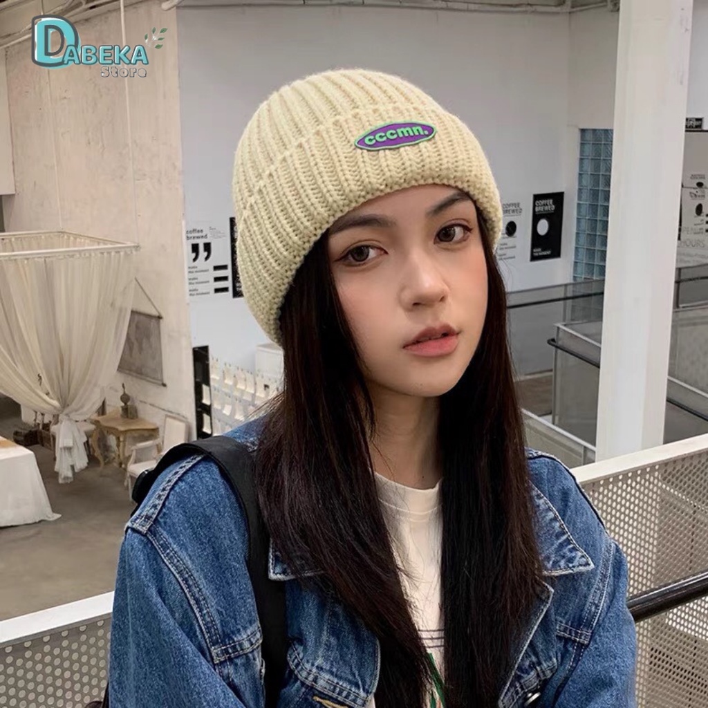 Mũ / Nón Len Ulzzang Hot Trend Cá Tính Thời Trang -Mũ Beanie Nữ Trơn Giữ Ấm Mùa Đông Phong Cách Hàn Quốc - Dabeka- Pk087