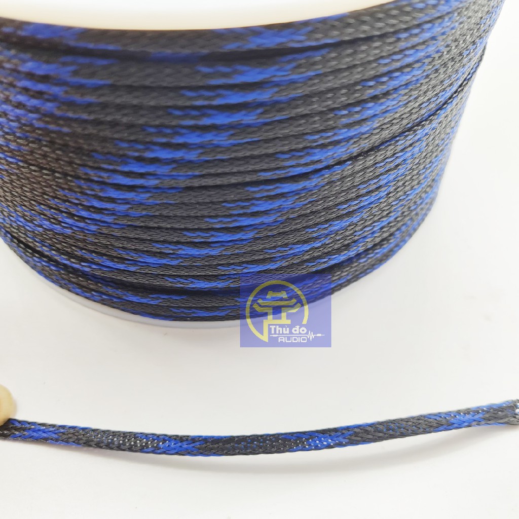 01 met Dây xác rắn vải bọc ngoài dây âm thanh phi 6mm nhiều màu