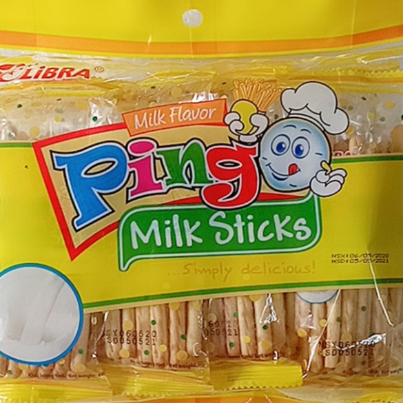 Bánh Quy Sữa PinGo Milk Sticks LiBRA Túi 414g (12 gói nhỏ x 34,5g/ gói)