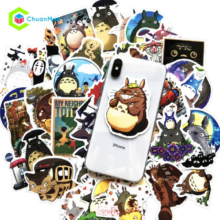 Sticker Nhựa PVC Chống Nước, Dán mũ bảo hiểm, Laptop (Vua Hải Tặc, Doremon, Marvel, Totoro,...) - Hình dán nón bảo hiểm