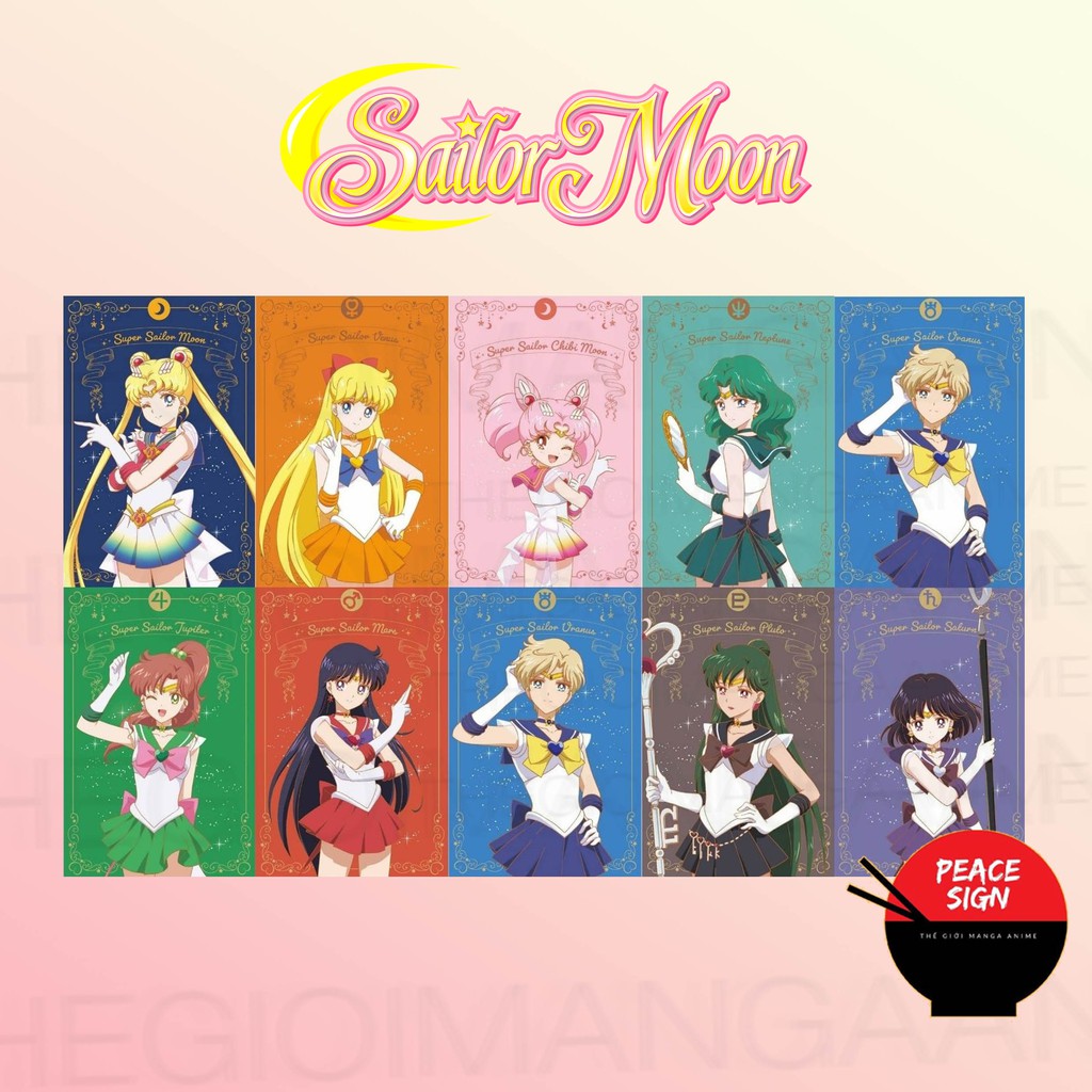 Tấm Postcard Poster cao cấp SAILOR MOON Thủy Thủ Mặt Trăng ver SUPER SAILOR A5 A4 giấy 260gsm anime chibi ảnh đẹp