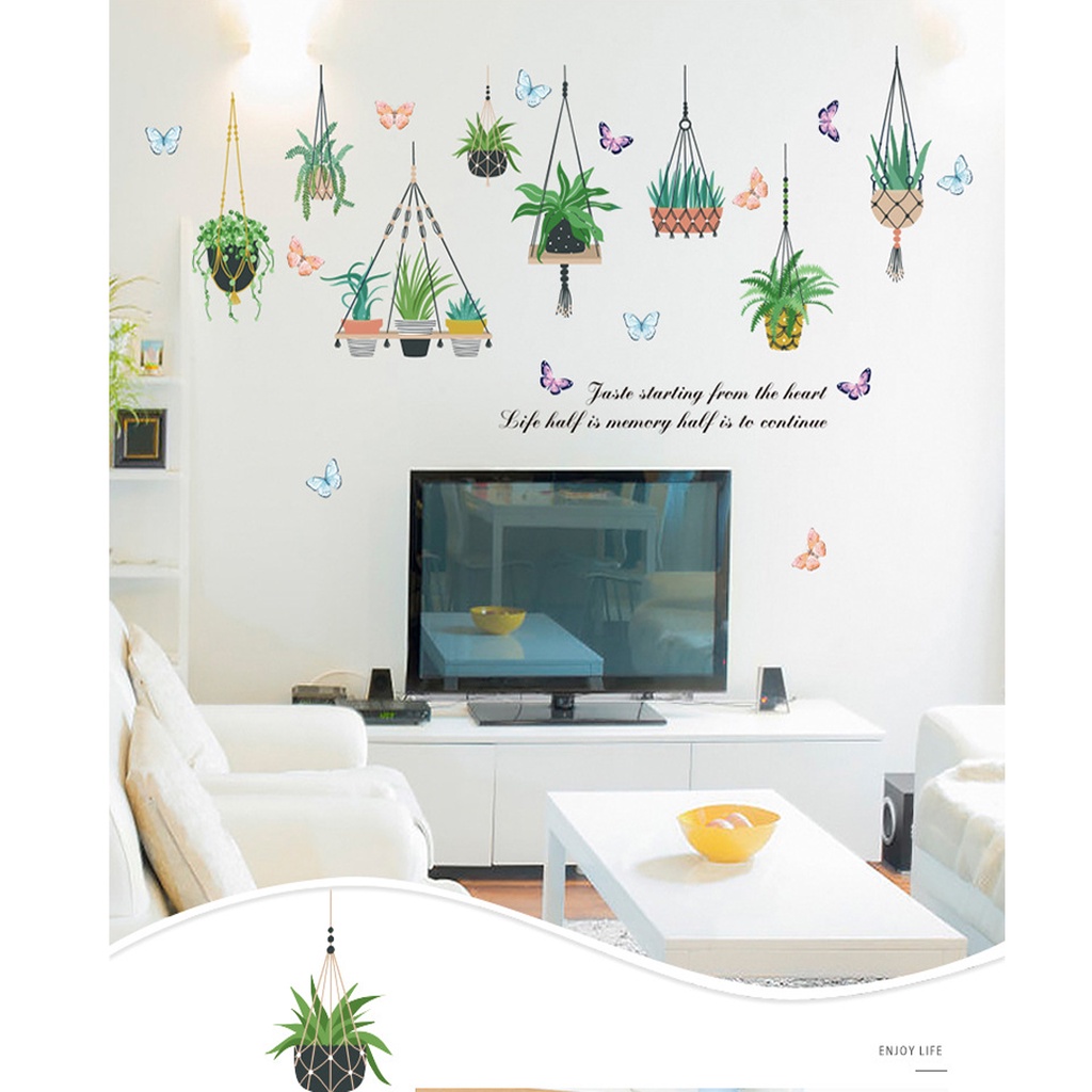 Decan dán tường, decan dán phòng đẹp hình cây xanh tươi SK9329