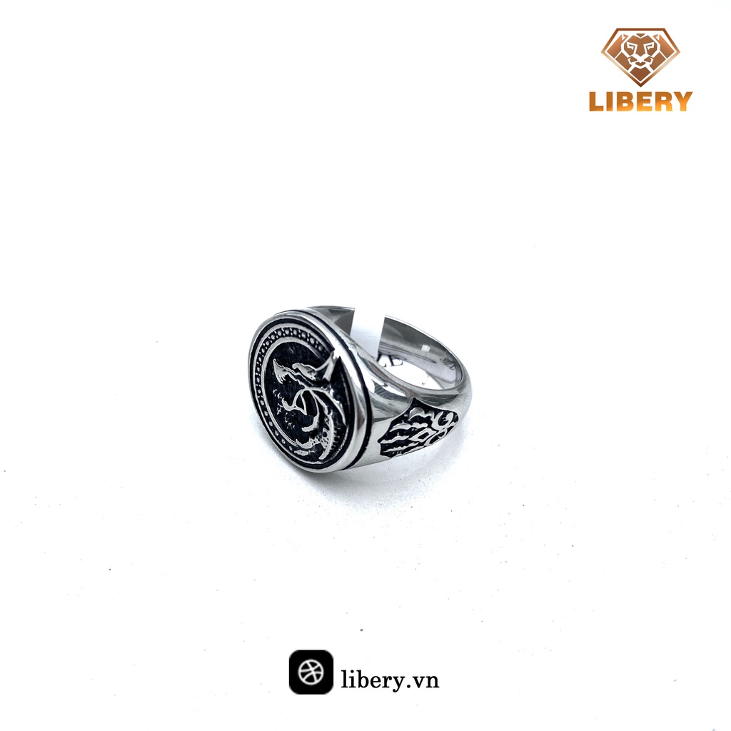 Nhẫn thời trang nam nữ kim loại Libery - Mẫu N043