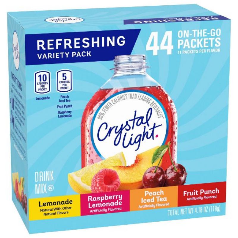 Hộp nước giải khát không calories Crystal Light hộp 44 gói