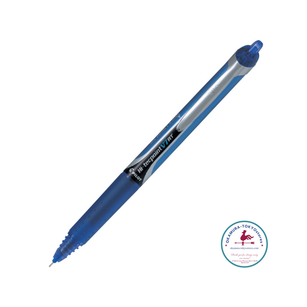 Bút mực nước màu xanh Hi Tech V7, Bút văn phòng Pilot ngòi 0.7mm viết êm đầu bút bi siêu bền