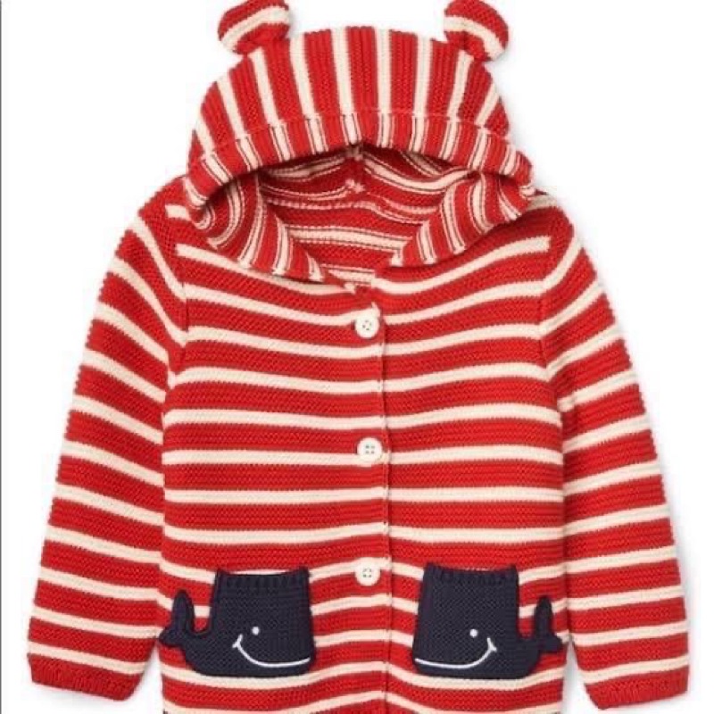 Áo khoác len GAP kẻ đỏ sz 0-24M