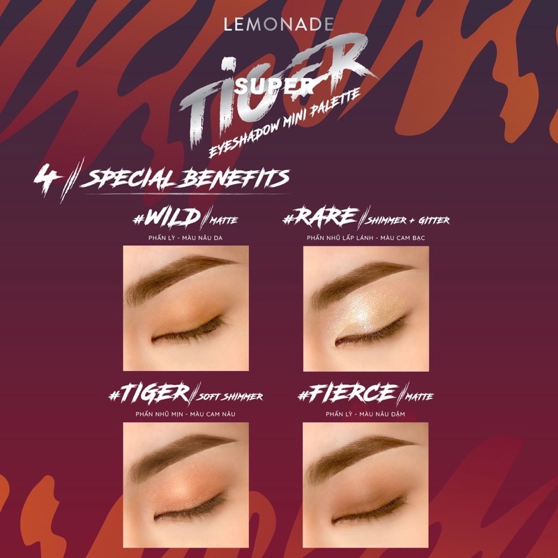 Phấn mắt Lemonade Super Tiger Eyeshadow 8.8g