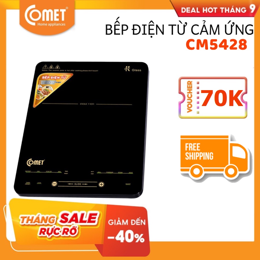 Bếp điện từ Comet CM5428 2000W cảm ứng - tặng nồi inox