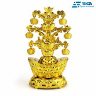 Cây vàng thỏi vàng phát sáng ngày tết bàn thờ thần tài