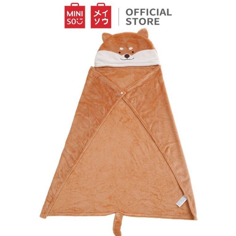 Miniso Chăn Ngủ Có Mũ Trùm Đầu Hình Động Vật Dễ Thương Xinh Xắn