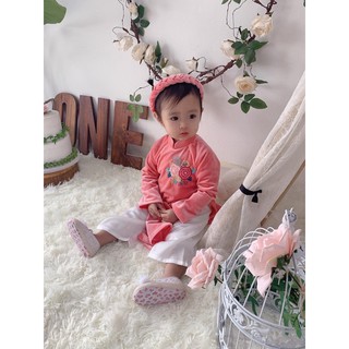 Bờm tết nhung cho bé mặc áo dài