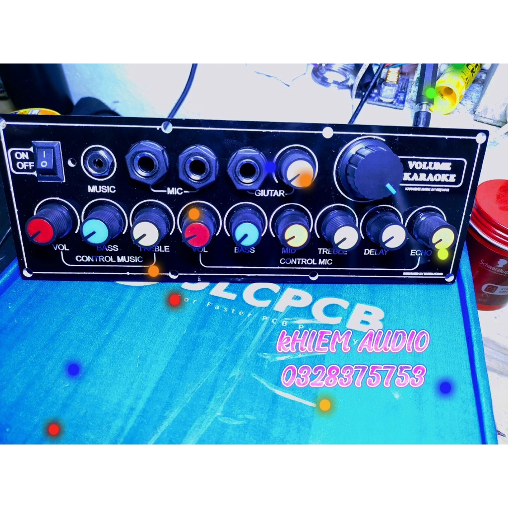 Mạch karaoke control 11 nút nguồn đơn, giá rẻ cho ae chế loa bản 2022