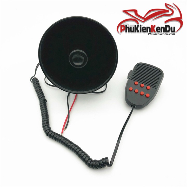 Còi hú cảnh báo 7 chế độ âm thanh chuẩn có mic, 12V