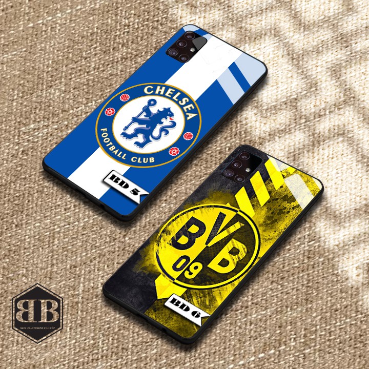 Ốp lưng kính cường lực Samsung Galaxy A51 logo bóng đá