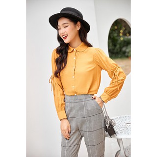 Áo sơ mi nữ dài tay buộc nơ tay ASW0278- 92WEAR
