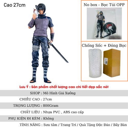 Mô hình Naruto ITACHI Akatsuki đeo mặt nạ hàng chất lượng cao 27cm  figure mô hình naruto , mô hình giá xưởng