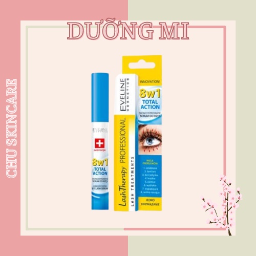 Huyết thanh Dưỡng mi Eveline 8in1 Total Action Lash Therapy professional