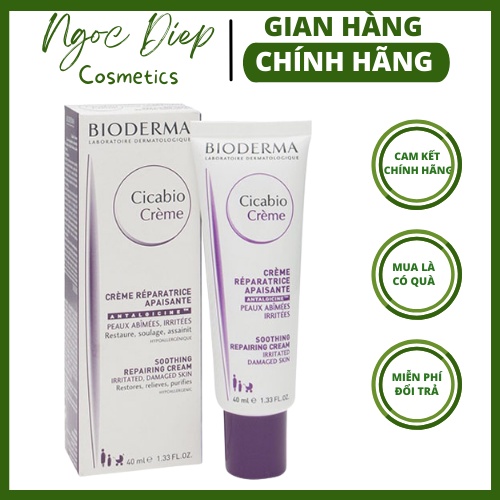 Kem dưỡng da Bioderma Cicabio Creme 100ml, kem dưỡng ẩm, kem phục hồi da - Ngọc Diệp cosmetics