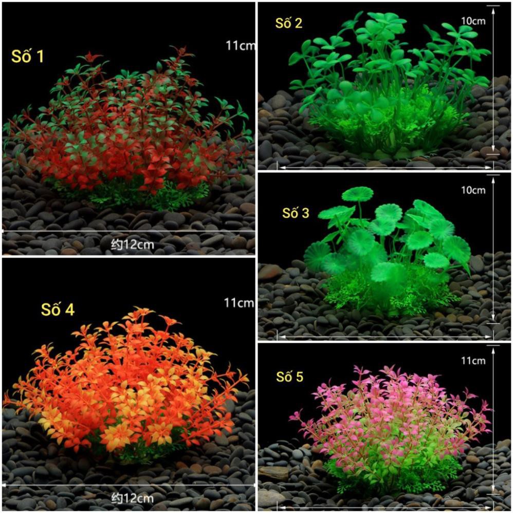 Cây thủy sinh bằng nhựa trang trí bể cá- Cây nhựa trang trí thủy sinh giá rẻ