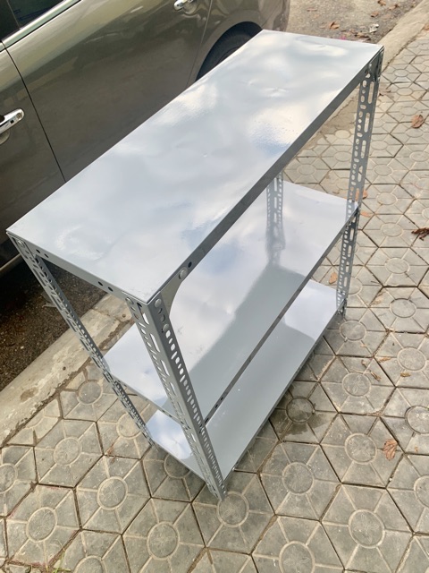 Kệ sắt v lỗ 3 tầng dài 60 rộng 40 cao 100