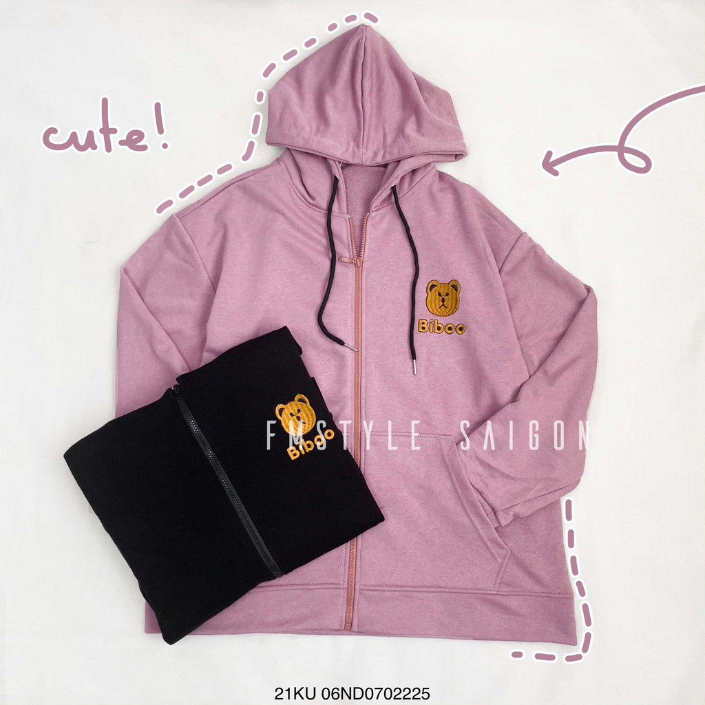 Áo khoác có nón thêu BIBOO chống nắng ulzzang thời trang nữ FmStyle SaiGon 21KU06ND0702 | BigBuy360 - bigbuy360.vn
