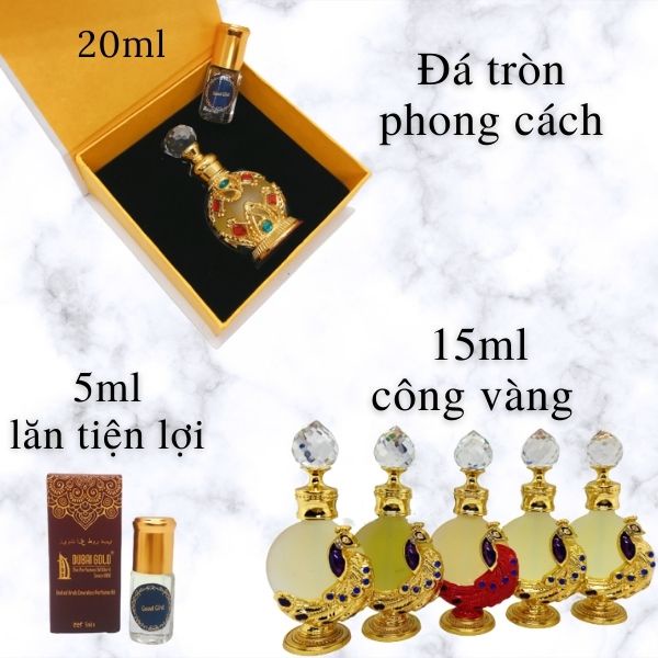 Tinh Dầu Nước Hoa Dubai (chai 5ml, 15ml, 20ml) | Tinh Dầu Dubai nam, nữ thơm quyến rũ