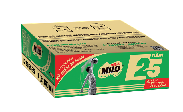 [Chỉ giao HN] Thùng 48 hộp Thức uống lúa mạch uống liền Nestlé MILO 180ml/hộp - Phiên bản 25 năm