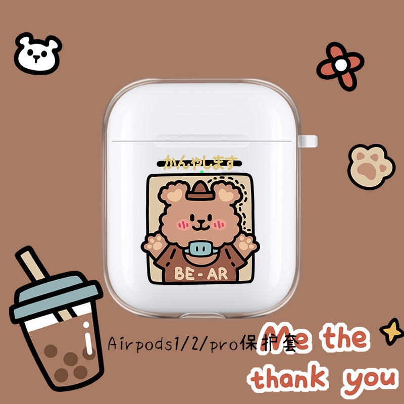 Vỏ Bảo Vệ Hộp Sạc Tai Nghe airpods 1 2 Pro 3rd Generation Pro 1/2 Trong Suốt Chống Sốc Họa Tiết Hoạt Hình Kiểu Nhật Hàn Dễ Thương