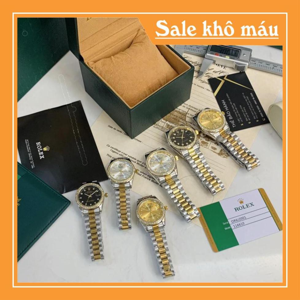 [Full box - Nam nữ - Được xem hàng] Đồng hồ dây kim loại Rolex Nam nữ - Bảo hành 12th - Full box + Pin dự phòng