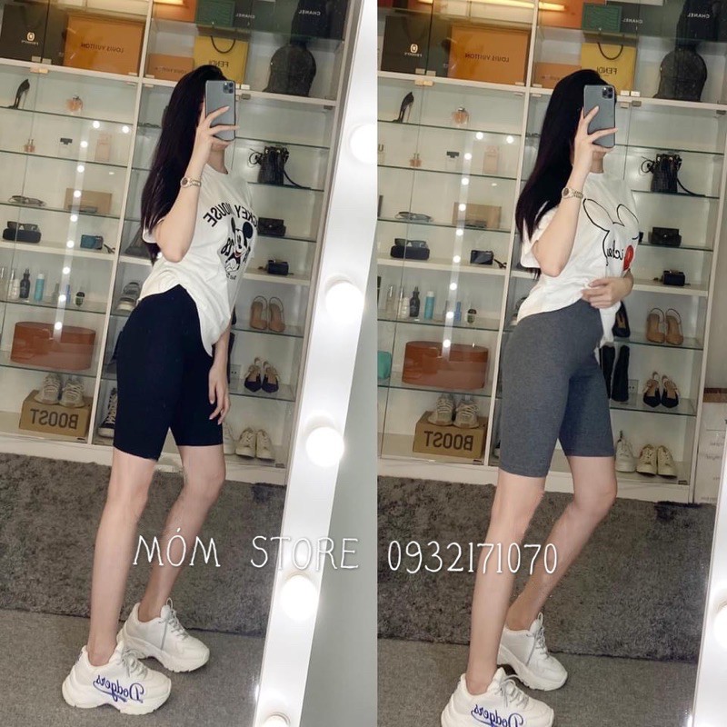 Quần Biker Short Nữ - Quần legging ngố nữ Xuất Xịn - MÓM STORE