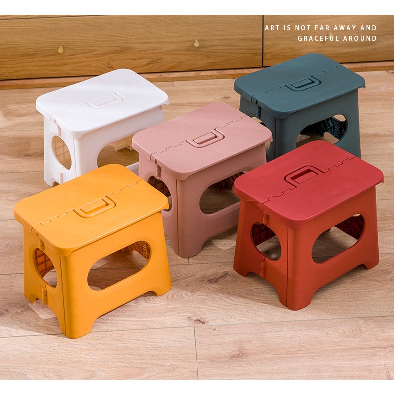 Ghế nhựa mini xếp gọn có quay xách nhiều màu sắc, kích cỡ Nhà Vin