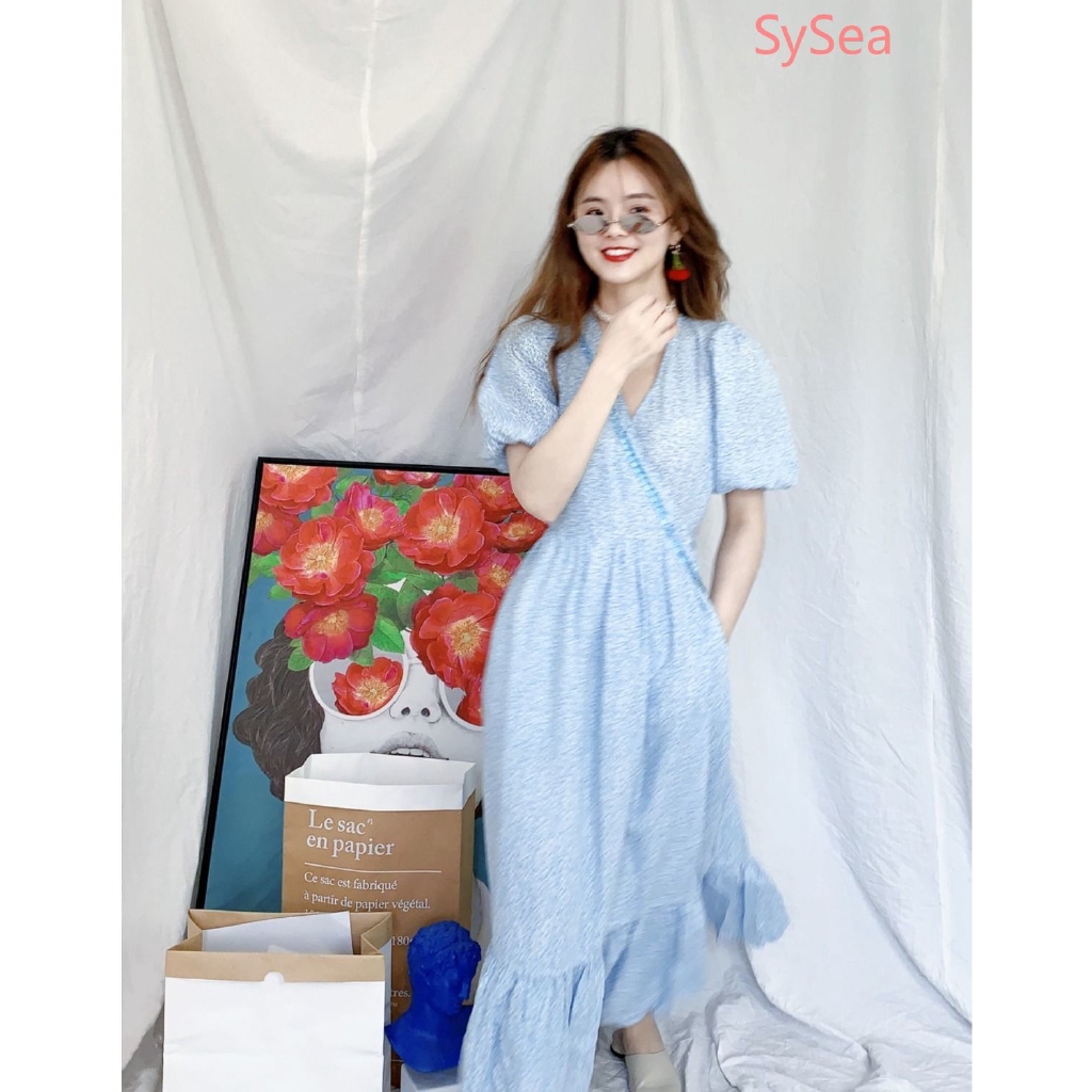 Đầm Midi Tay Ngắn Hoạ Tiết Hoa Phong Cách Retro | BigBuy360 - bigbuy360.vn