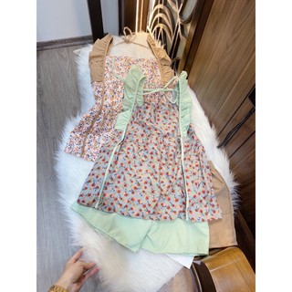 set bộ đùi hoa nhí pha tay bèo