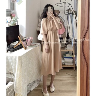 Váy trơn vintage dress