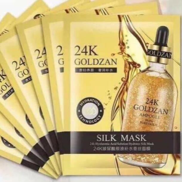 Mặt nạ lụa vàng 24k Goldzan (lẻ 1 miếng)