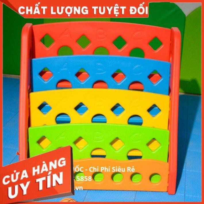 hàng chất lượng -  Kệ để sách bằng nhựa 4 tầng Chất liệu nhựa an toàn cho bé sử dụng