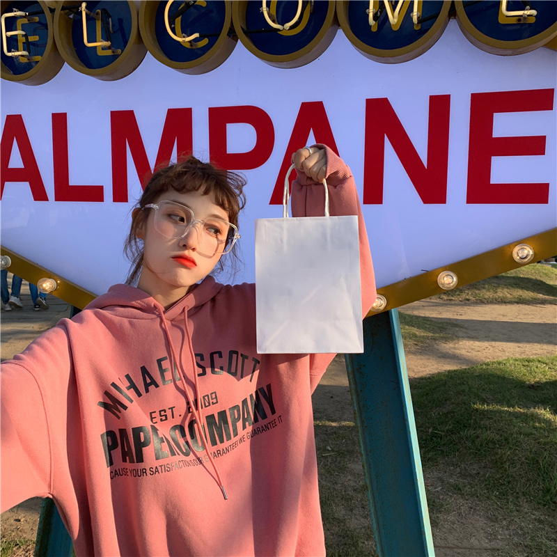 Áo Hoodie Dáng Rộng In Chữ Phong Cách Hàn Quốc Cho Nữ | BigBuy360 - bigbuy360.vn