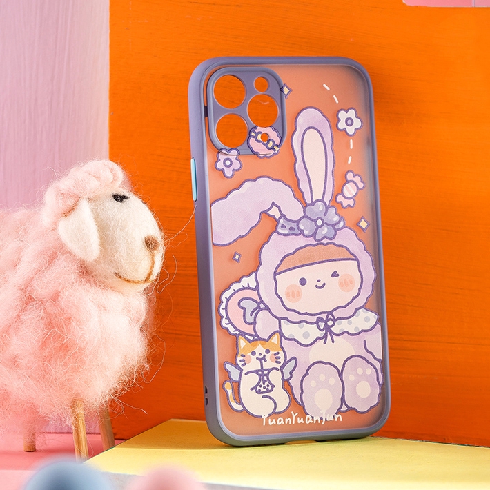 Ốp iphone - Ốp lưng viền nhám Thỏ Mèo Kì Lân 6s/6plus/6splus/7/8/7plus/8plus/x/xs/xsmax/11/11promax - Awifi Case X3-9 | BigBuy360 - bigbuy360.vn