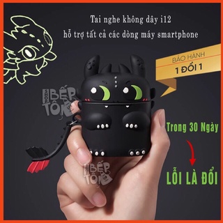 Tai nghe Bluetooth không dây Airpod i12 cảm ứng kết nối nhạy , pin trâu kèm vỏ case ốp lưng bảo vệ