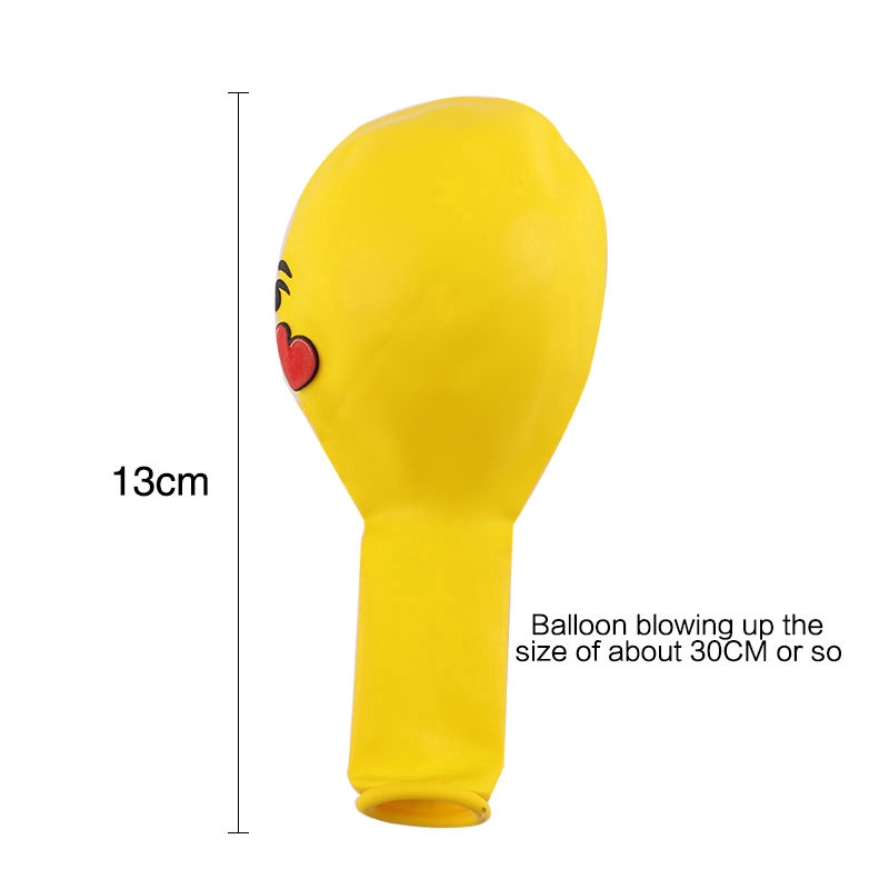 10 Bong bóng latex họa tiết emoji kích thước 12inch dùng trong trang trí tiệc cưới