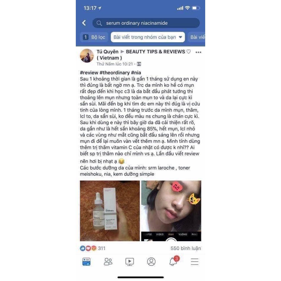 [CHÍNH HÃNG][SALE]Tinh chất The Ordinary Niacinamide 10% + Zinc 1% thu nhỏ lỗ chân lông 30ml | BigBuy360 - bigbuy360.vn