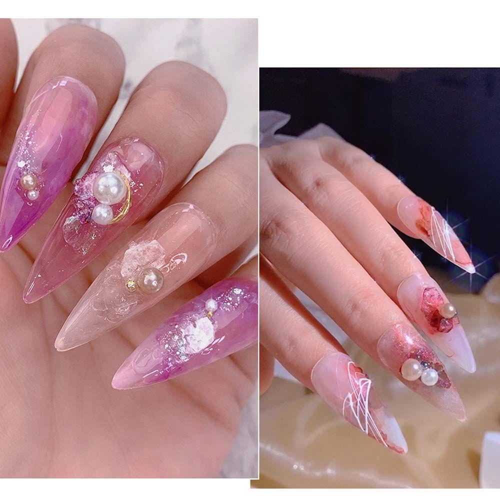 Hộp Kim Tuyến Siêu Mỏng Lấp Lánh Hình Đá Hoa Cương Nhiều Màu Sắc Trang Trí Móng Tay Nghệ Thuật