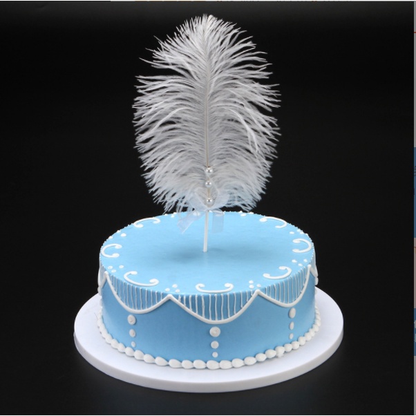 Cánh lông đà điểu trang trí bánh sinh nhật 27Cm, cánh thiên thần, cánh tình yêu